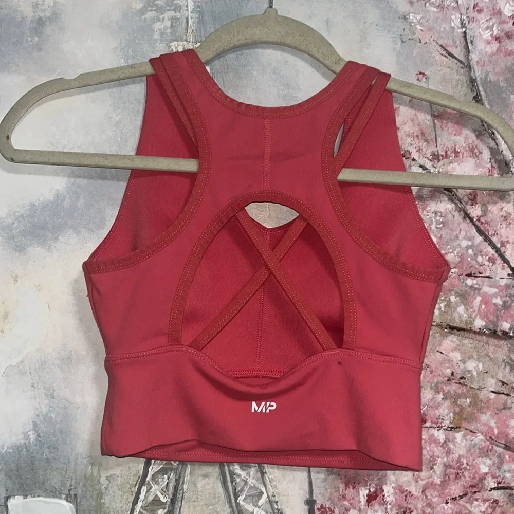 Women's Red Racerback Sports Bra